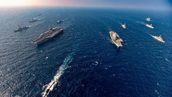 The ship, carrying crude oil and with a crew of 20 Indians, had departed from a port in Saudi Arabia.