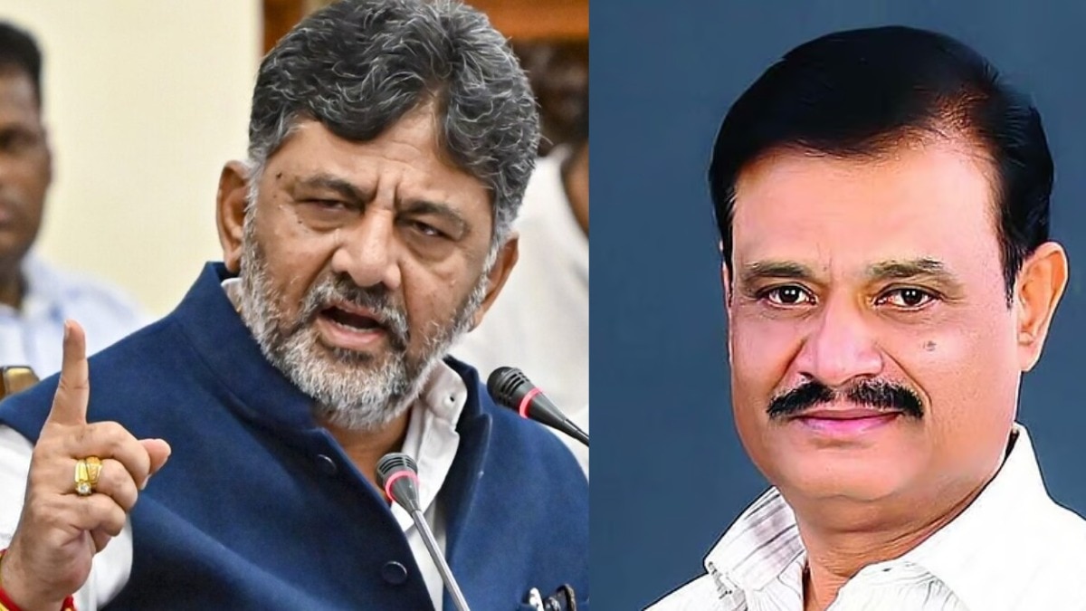 डीके शिवकुमार और बीजेपी विधायक मुनिरत्ना के बीच तीखी झड़प (Photo: ITG)