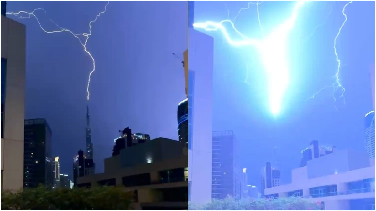 Burj Khalifa lightning strike
