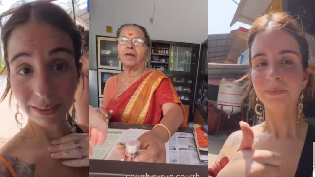 भारत में ₹252 की दवाइयों ने विदेशी महिला को किया हैरान. ( Photo: Instagram/ @lost.with.ines)