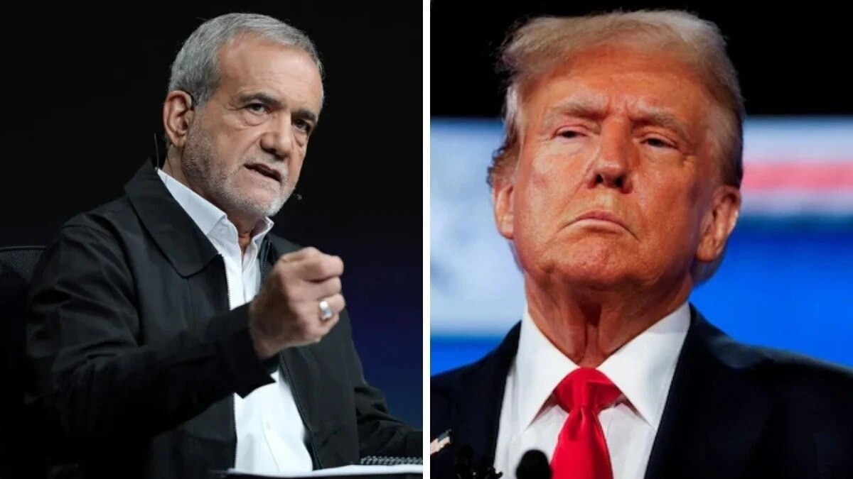 Iran president Masoud Pezeshkian And Donald Trump. Photo ITG