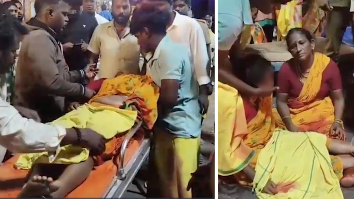 समयपुरम मंदिर में श्रद्धालुओं पर टूटी छत (Photo: ITG/ Pramod Madhav)