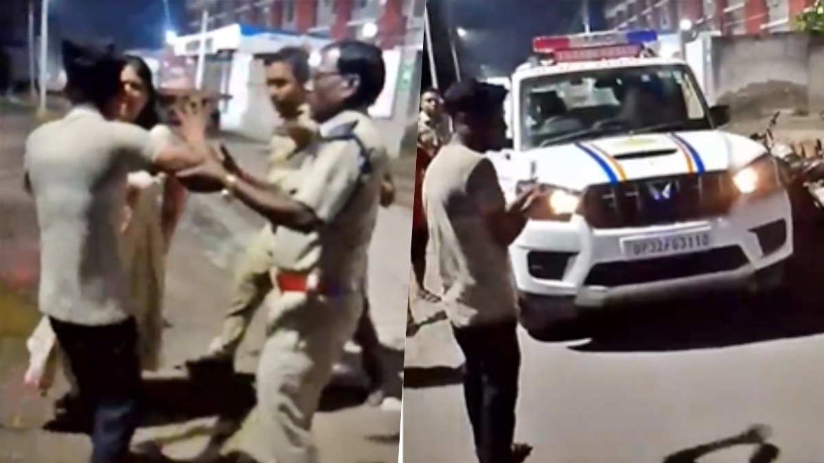 देर रात वाहनों की चेकिंग कर रहीं थीं एआरटीओ प्रवर्तन प्रतिभा गौतम (Photo- Screengrab)