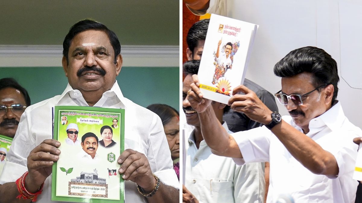 AIADMK नेता ईके पलानीस्वामी की लड़ाई DMK नेता एमके स्टालिन के चुनावी वादों से भी है. (Photo: PTI)