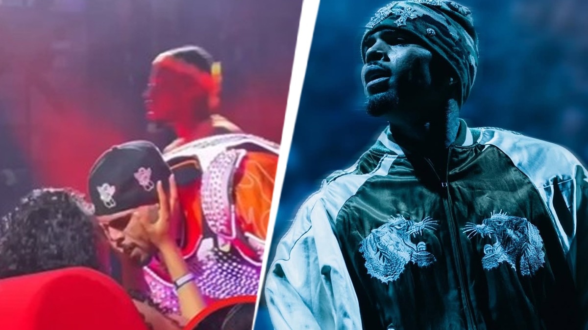 महिला को Kiss कर विवादों में फंसा सिंगर (Photo: Screengrab, @chrisbrownofficial)