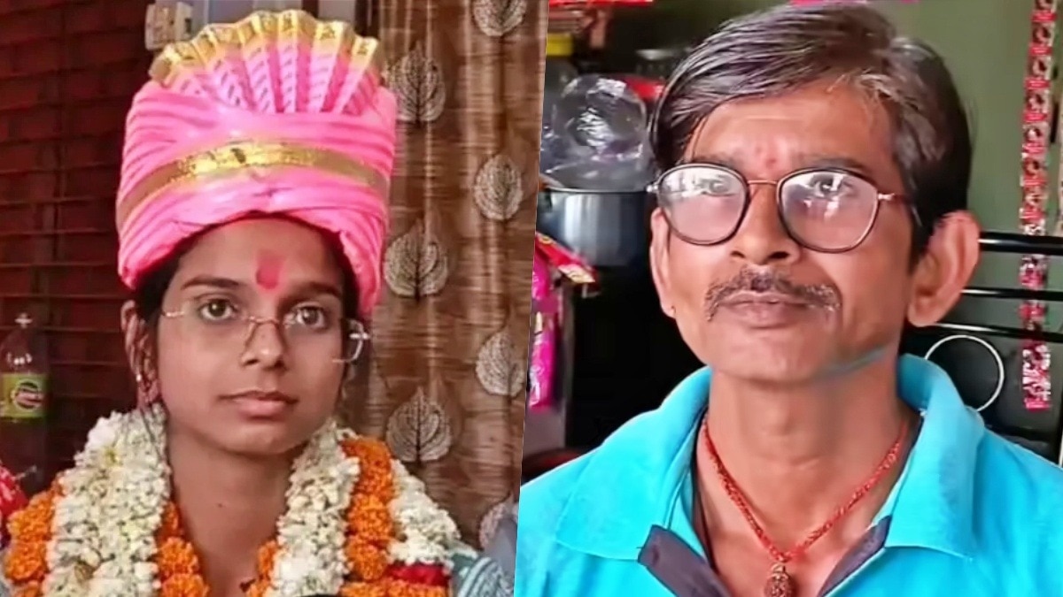 Gayatri Verma and her father Rajkumar (Photo- Screengrab)