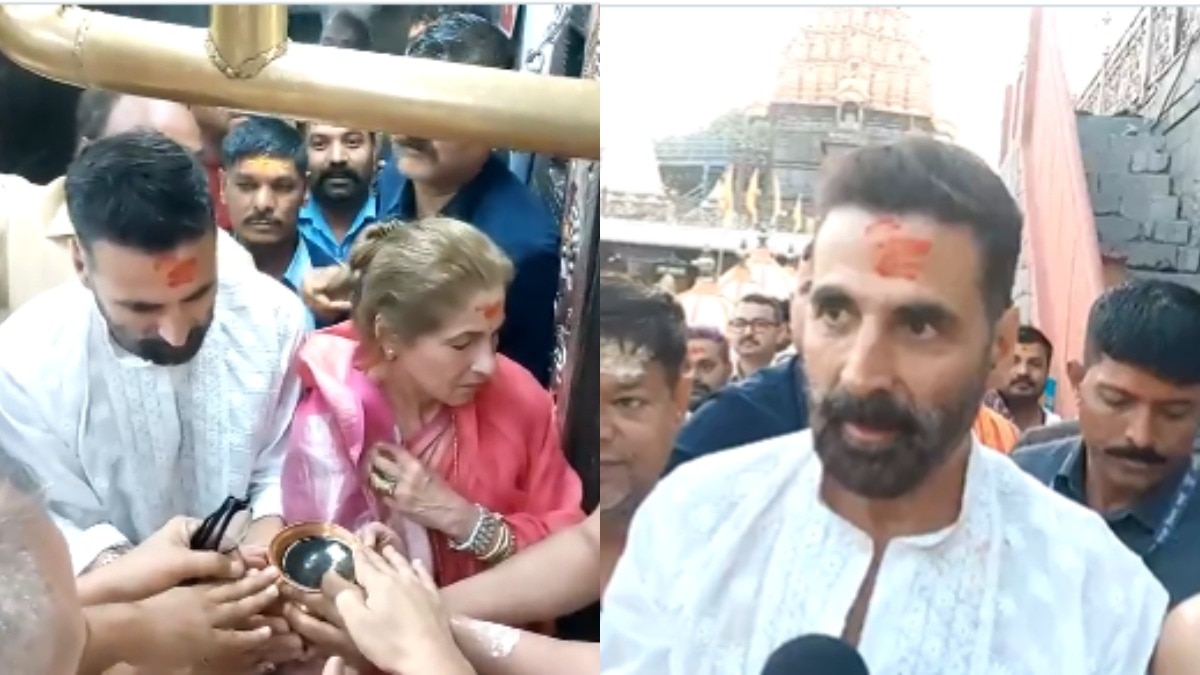 Akshay kumar prays mahakal with dimple kapadia
