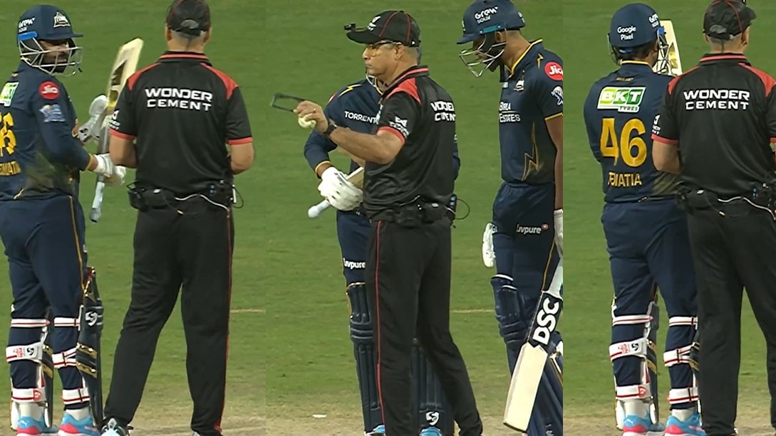 राहुल तेवत‍िया की 31 मार्च को हुई मुकाबले में अंपायर ने की थी जांच (Photo: Screengrab)