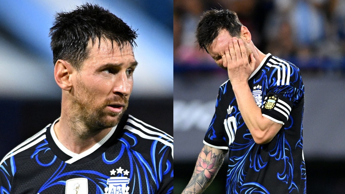 लियोनेल मेसी भावनाओं पर काबू नहीं रख पाए, आंखों से आंसू निकल पड़े. (Photo: Reuters)
