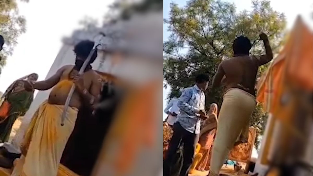 शरीर में दैवीय शक्ति आने का दावा करता था आरोपी. (Photo: Screengrab)