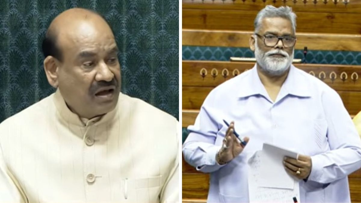 चिर-परिचित अंदाज में नजर आए लोकसभा स्पीकर ओम बिरला (Photo: ITG)