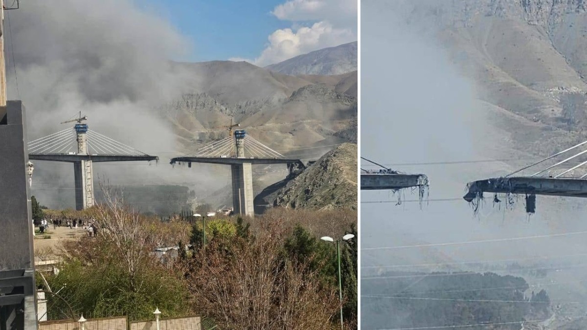 US-इजरायल के हमले में ईरान का B1 ब्रिज तबाह, कई इलाकों में अंधेरा