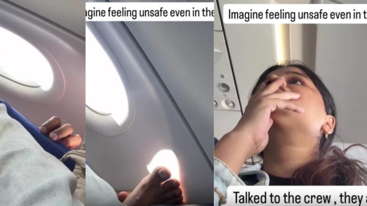 आसमान में भी महिला सुरक्षित नहीं... वायरल वीडियो से छिड़ी बहस