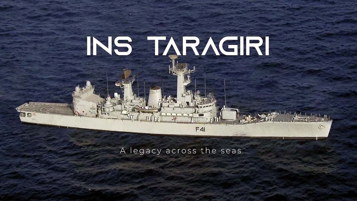 ये INS Taragiri का स्क्रीनग्रैब भारतीय नौसेना के वीडियो से ली गई है. (Screengrab: Indian Navy)