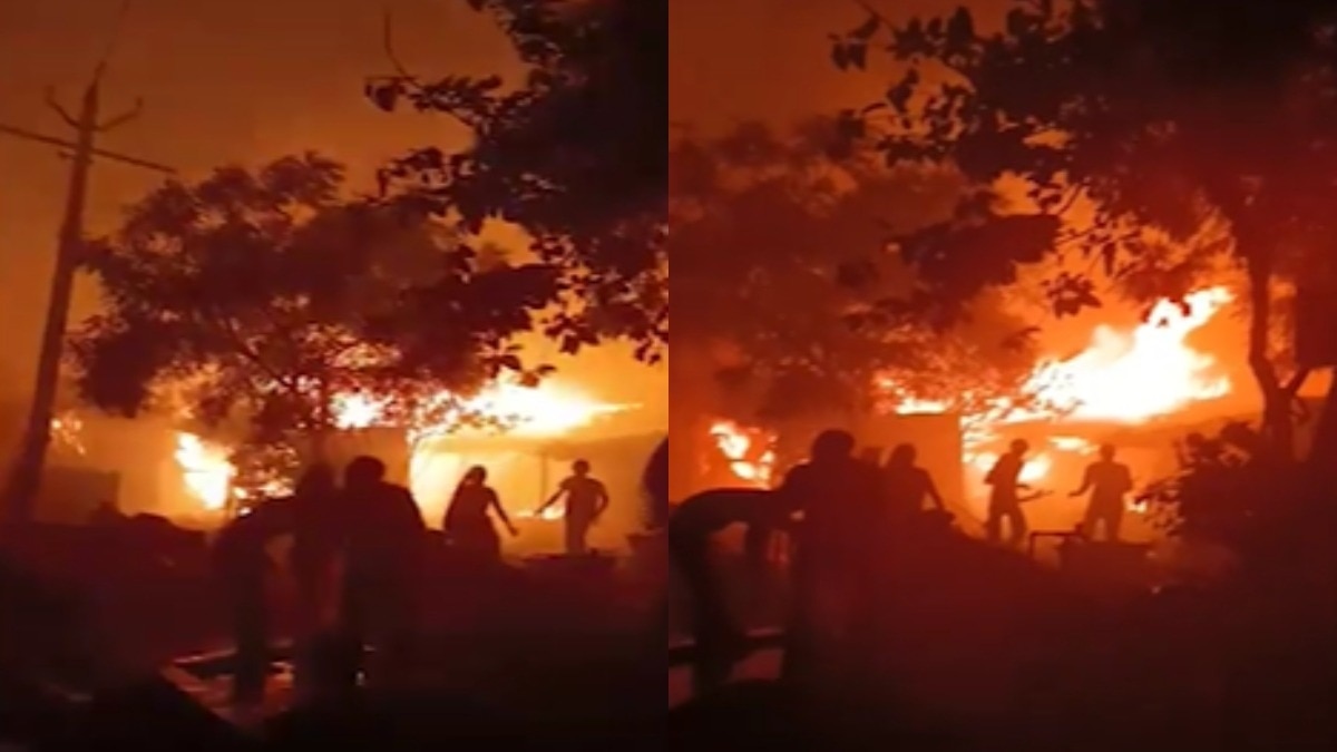 हादसे में 7 वर्षीय बच्ची गंभीर रूप से झुलस गई.(Photo: Screengrab)