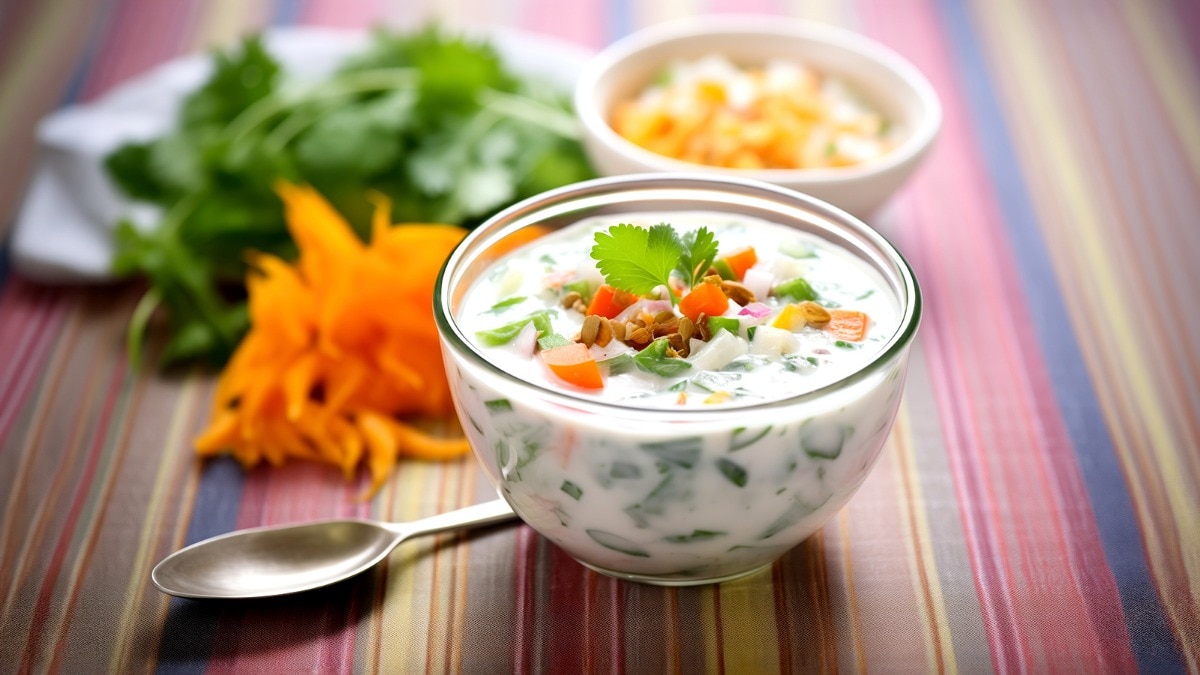 वही पुराना रायता खाकर हो गए हैं बोर? इस गर्मी ट्राई करें तड़के वाला मिक्स वेज रायता, उंगलियां चाटते रह जाएंगे मेहमान (Photo- Adobe Stock)