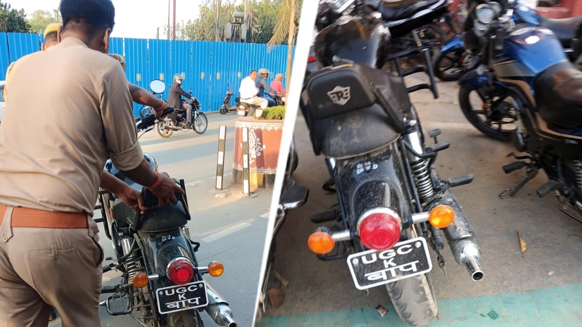 Police Seize Bullet Motorcycle Bearing the Inscription 'UGC Ka Baap'