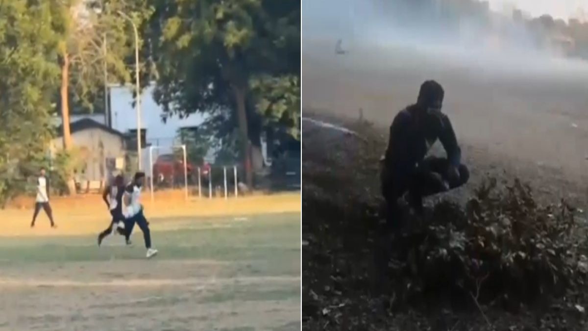 थर्मल पावर स्टेशन के ग्राउंड पर चल रहा था मैच. (Photo: Screengrab)