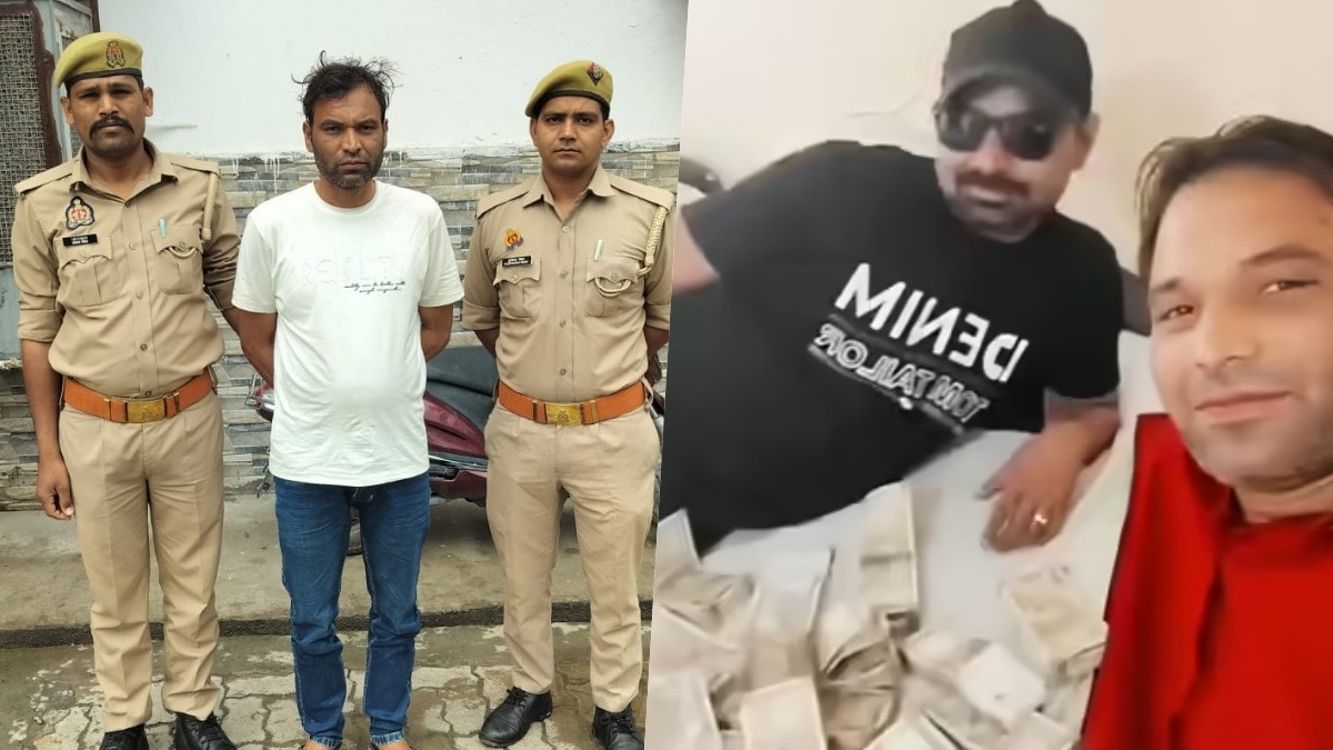 Accused Parvez Saifi in a red dress, alongside Dr. Afzal (Photo: Screengrab)