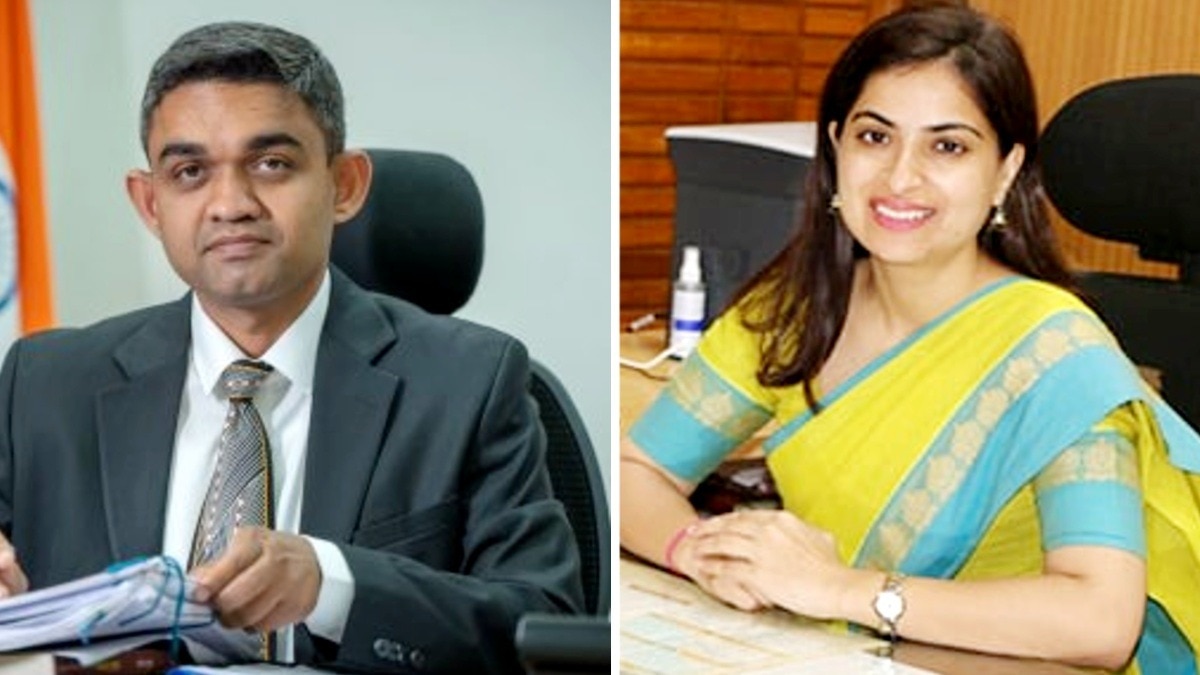 बाएं से IAS प्रियंक मिश्रा और IAS सोनिया मीना.(File Photo:ITG)