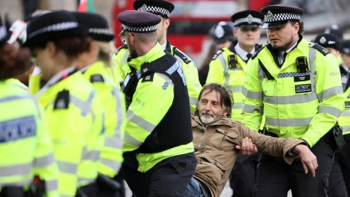 london police action on palestine action Group protests.