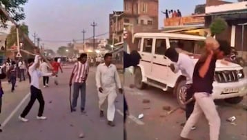 Lakhimpur Kheri Violence (Photo- Screengrab) Lakhimpur Kheri Violence (Photo- Screengrab)