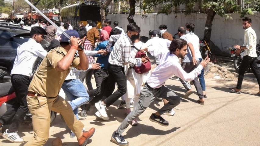 Factory workers protest