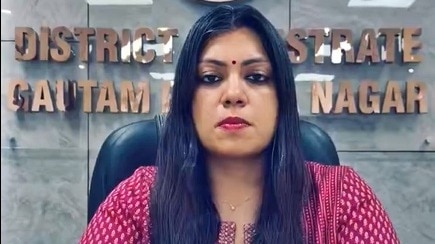 नोएडा DM मेधा रूपम (Photo- Screengrab)