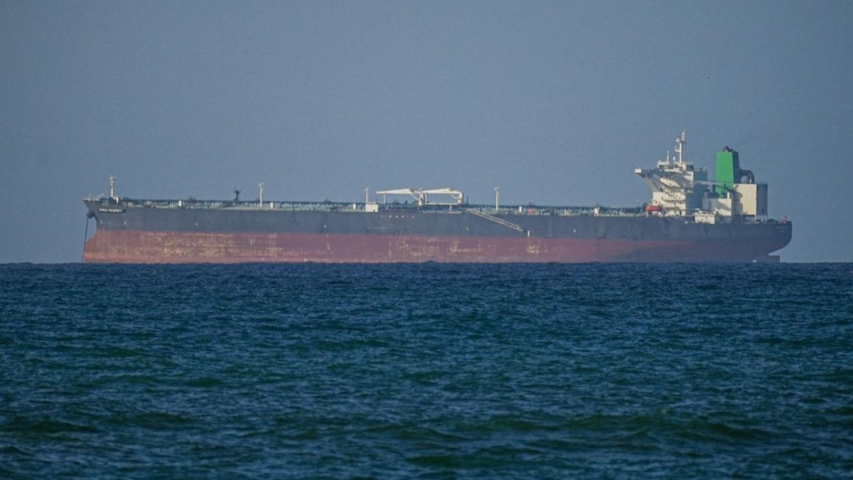 A view of the vessels passing through Strait of Hormuz following the two-week temporary ceasefire between US and Iran