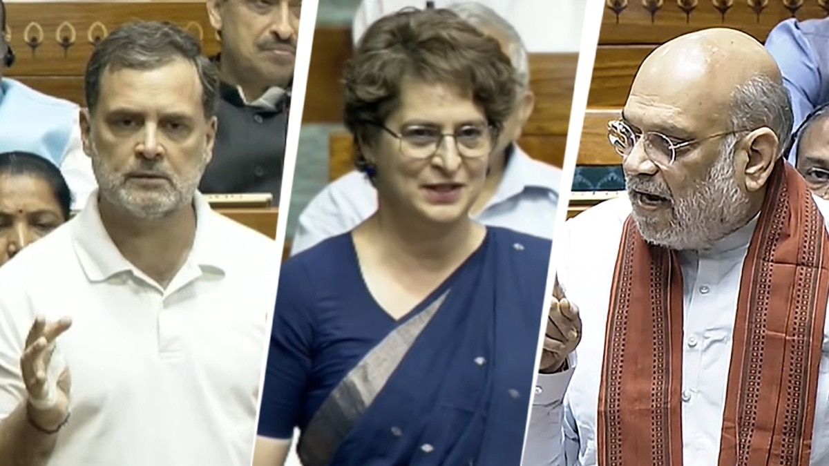 Rahul Gandhi Priyanka Gandhi Amit Shah