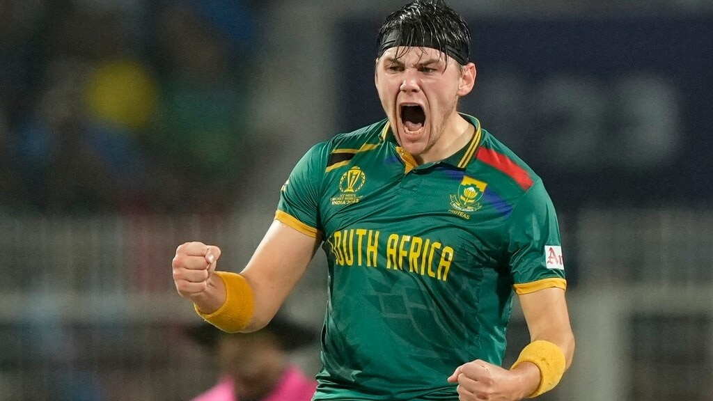 South Africa's Gerald Coetzee in action