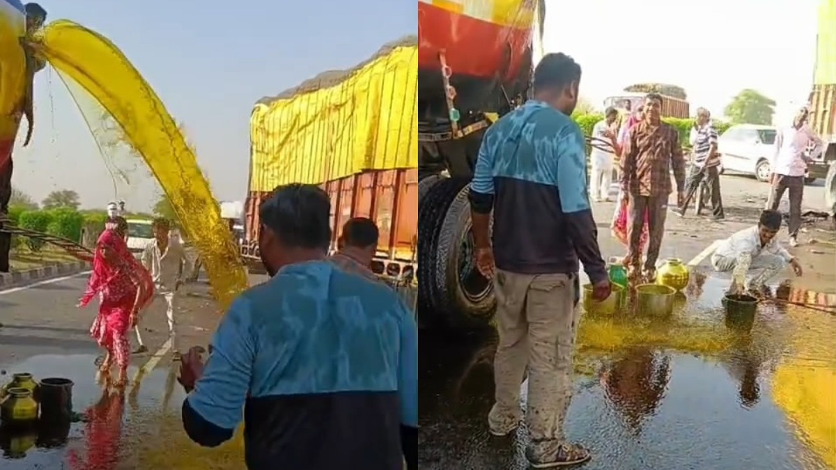 बर्तन लेकर उमड़ी भीड़.(Photo: Manoj Tiwari/ITG)