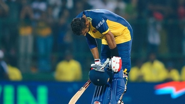 Sri Lanka's all-rounder Dasun Shanaka in this frame. (Getty)