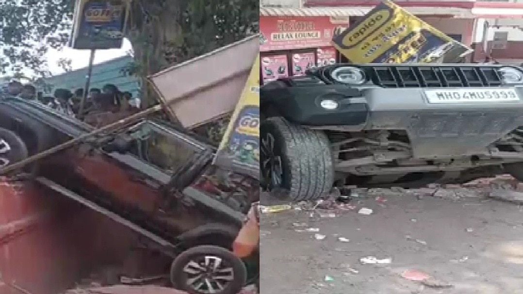 सूरत रेलवे स्टेशन पर थार चालक की वजह से टला बड़ा हादसा. (Photo: Screengrab)