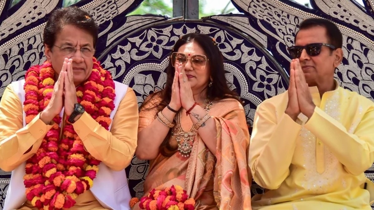 प्रयागराज में रामायण की स्टार कास्ट ने बांधा समा (Photo: PTI)