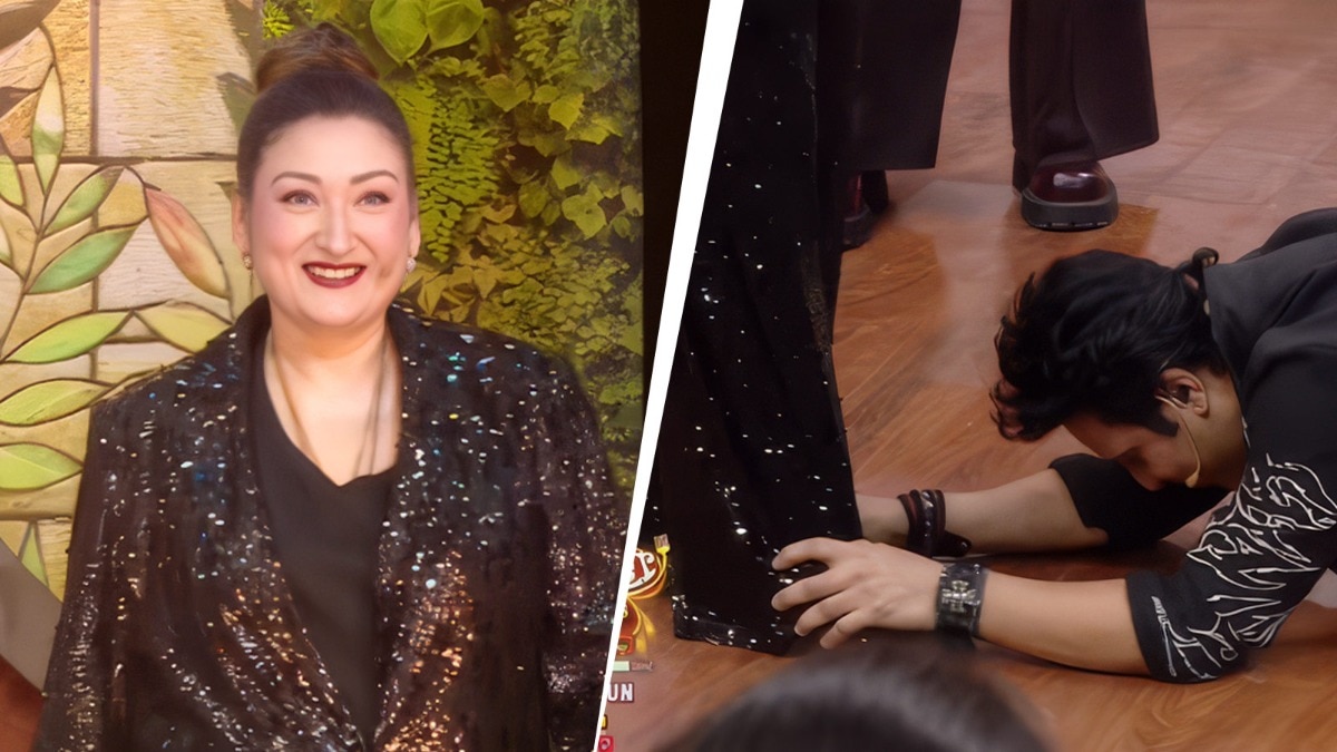 मामी केे चरणों में भांजे कृष्णा (Photo: Screengrab)