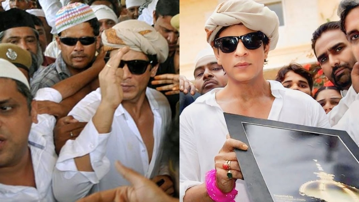 अजमेर में भीड़ के बीच फंसे थे शाहरुख, धक्के खाते हुए निकले बाहर