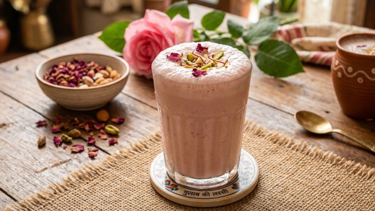 गुलाब लस्सी (Photo: AI Generated)