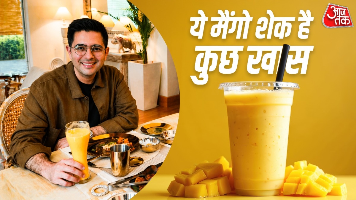 How to make healthy almond milk Mango shake