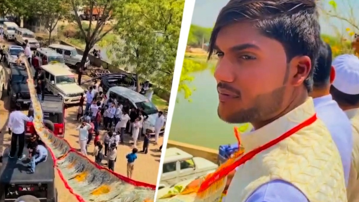 शादी में नोटों की माला ने खींचा सबका ध्यान (Photo: Screengrab)