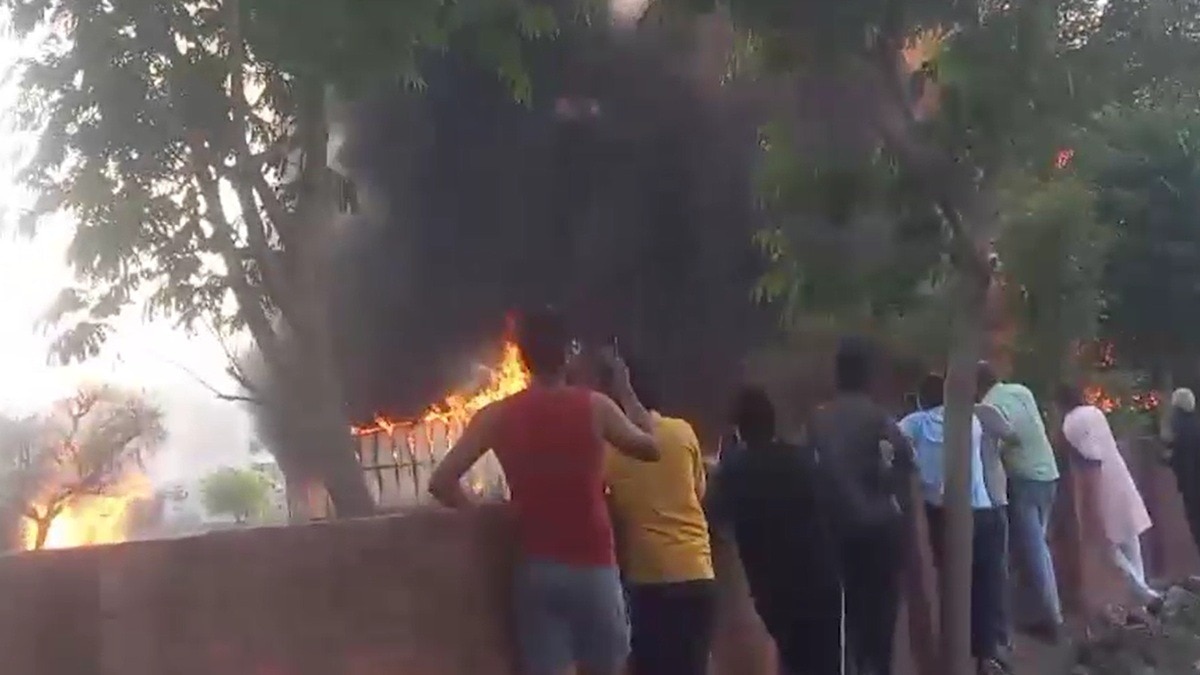 कोटपूतली में आग लगने से 4 लोगों की हुई मौत. (Photo: Screengrab)