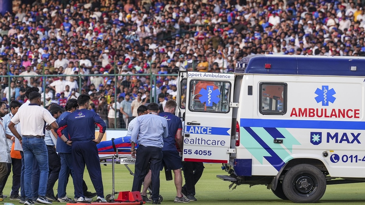 IPL में लुंगी एनगिडी कैच पकड़ने के दौरान बुरी तरह चोटिल हो गए. Photo ITG