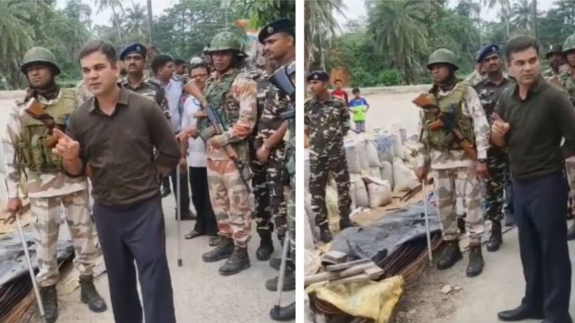 एनकाउंटर स्पेशलिस्ट अजय पाल शर्मा ने घर पहुंचकर चेतावनी दी. Photo ITG