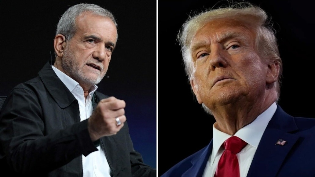 Masoud Pezeshkian and Donald Trump