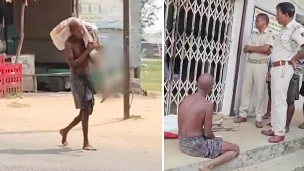 पीड़ित जीतू मुंडा को बैंक और रेड क्रॉस से मिली राहत.(Photo:Screengrab)