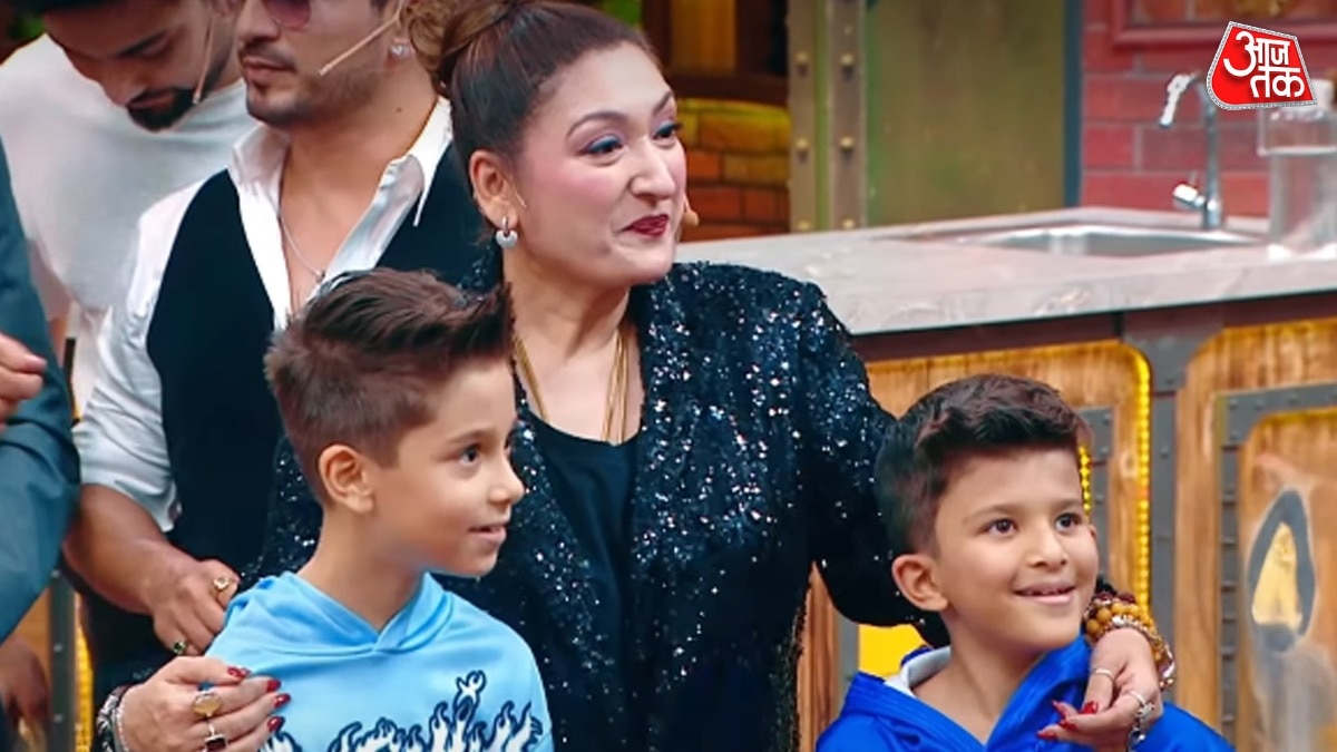 कृष्णा अभिषेक के बच्चों से मिलीं सुनीता (Photo: Screengrab)