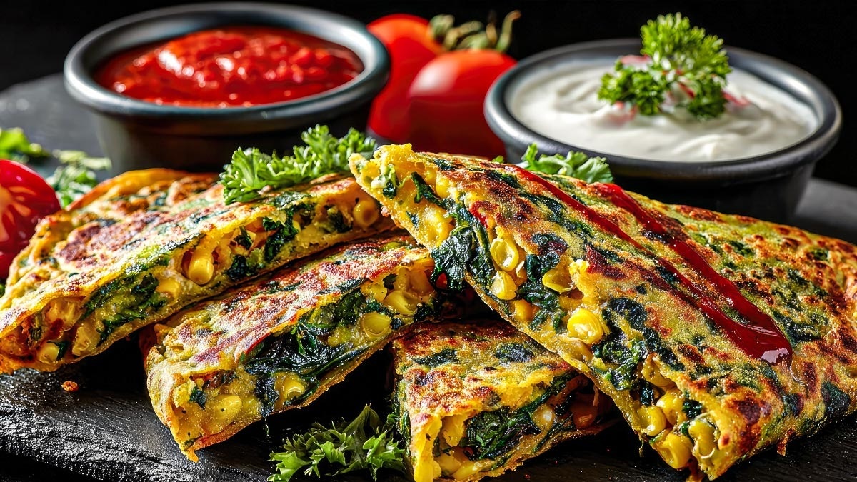 ऐसे बनाएं कॉर्न पालक पराठा (Photo: ITG)