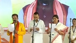 निशांत कुमार ने बिहार सरकार में मंत्री पद की शपथ ली. (Photo: Screengrab)