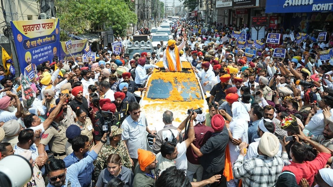 मुख्यमंत्री भगवंत मान ने कहा कि बीजेपी पंजाब को बांटने और डर की राजनीति फैलाने की कोशिश हो रही (Photo: ITG)