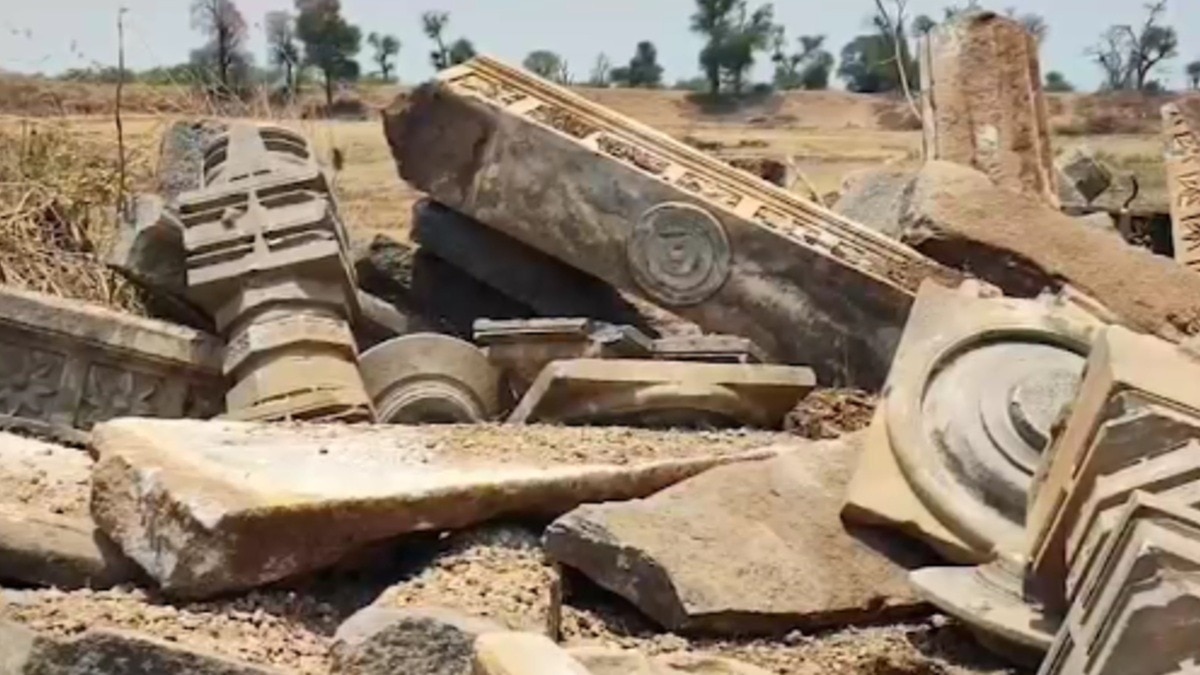 मिट्टी के किले में था 13वीं सदी का शिव मंदिर.(Photo:Screengrab)
